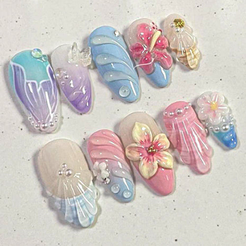 Artistic Decorative Press-On Nails Bowlift