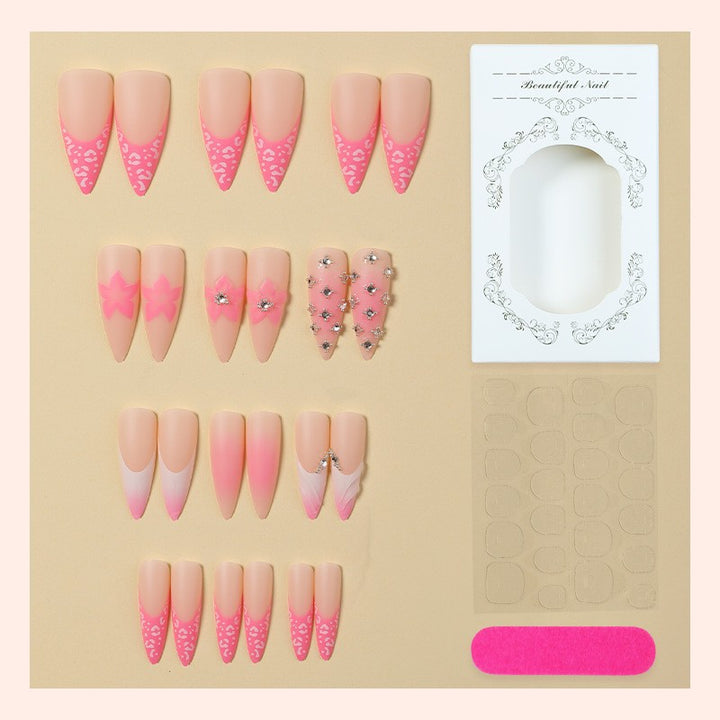 Nail art set with elegant floral embellishments and glamorous accents Bowlift