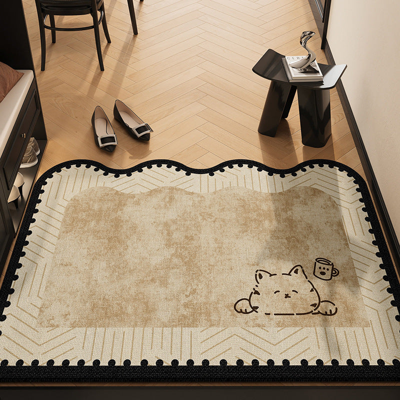 Cute Cat-Themed Plush Area Rug