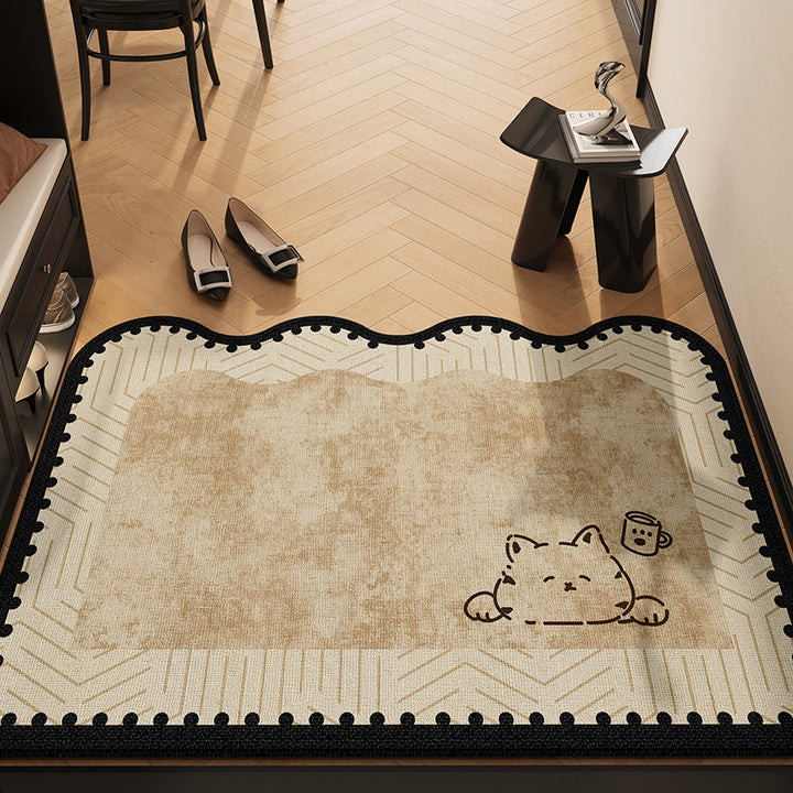 Cute Cat-Themed Plush Area Rug