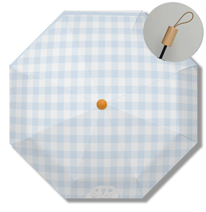 Ladies Automatic Folding Umbrella with Playful Dog Design Bowlift