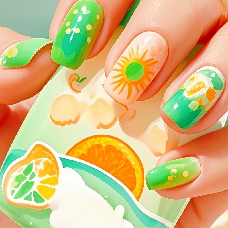 Elegant Artificial Nails with French Manicure and Glitter Effects Bowlift