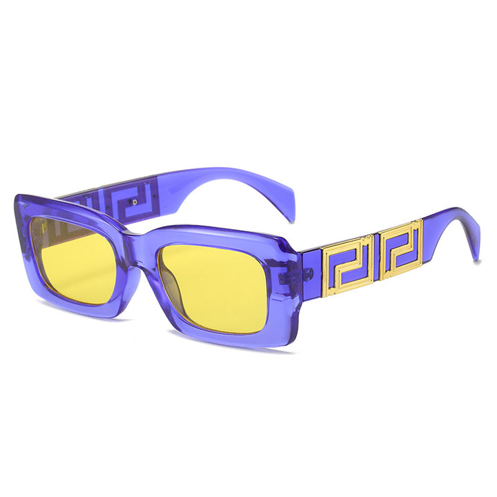 Women elegant square sunglasses with luxurious gold accent Bowlift