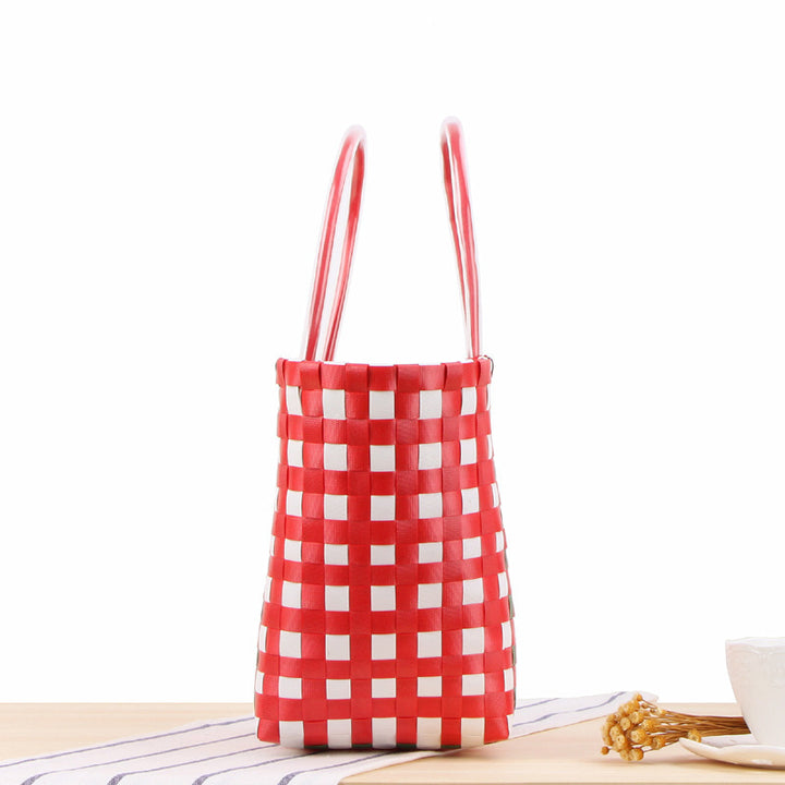 Braided shopping bag with colorful pattern Bowlift