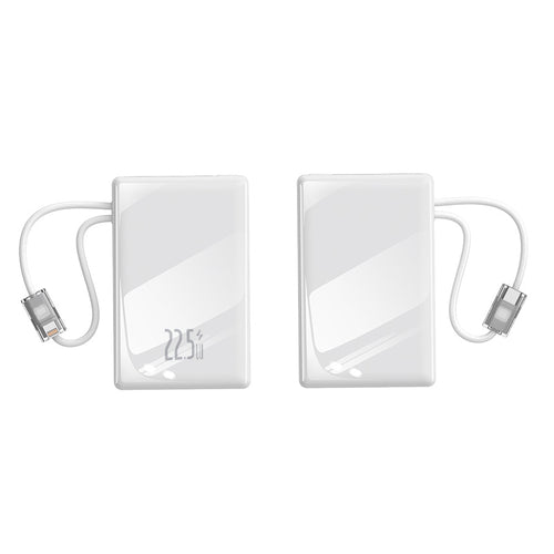 compact power bank with integrated cable and digital charging display Bowlift