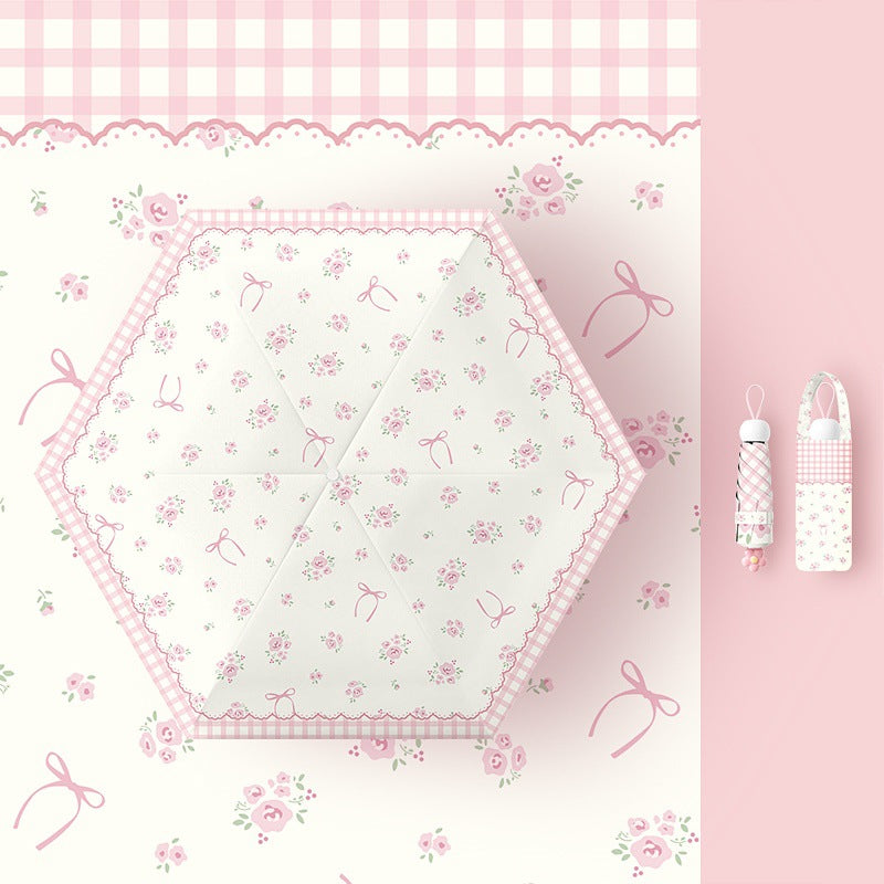 Ladies' kid-friendly folding umbrella with fun rabbit design Bowlift