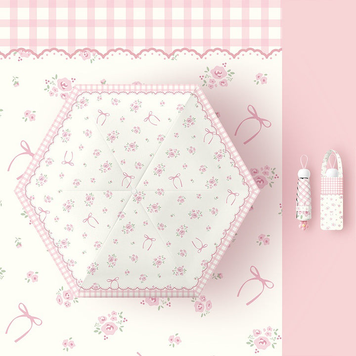 Ladies' kid-friendly folding umbrella with fun rabbit design Bowlift