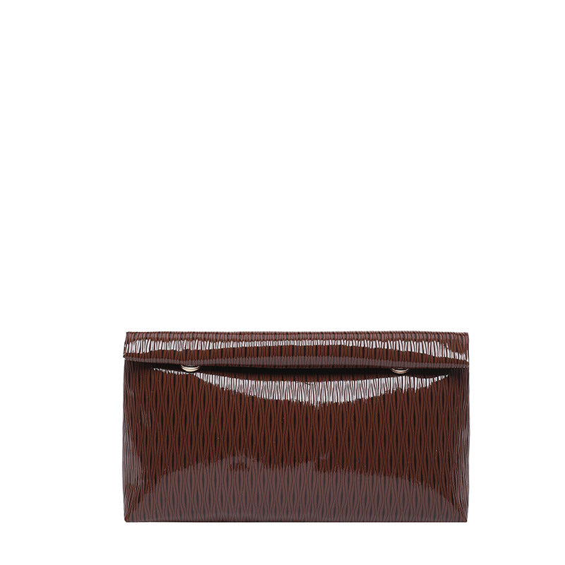 WoGlossy Textured Clutch Purse Bowlift