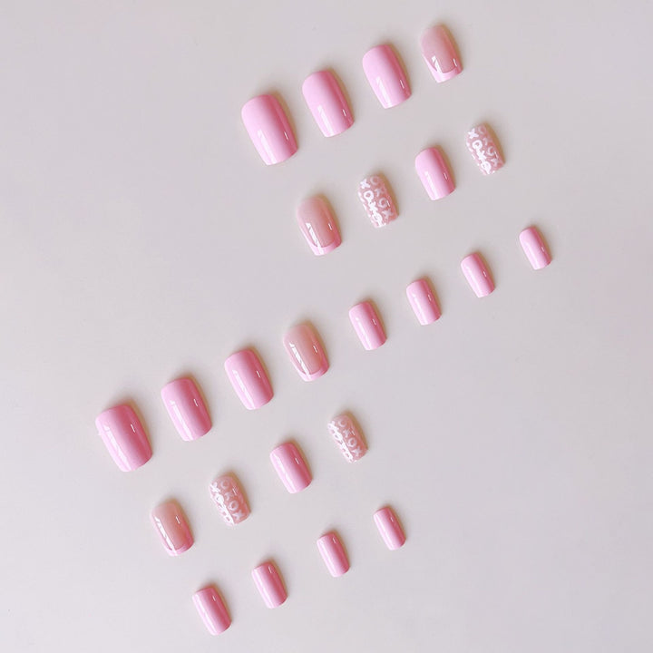 Premium Artificial Nail Set with Design Bowlift