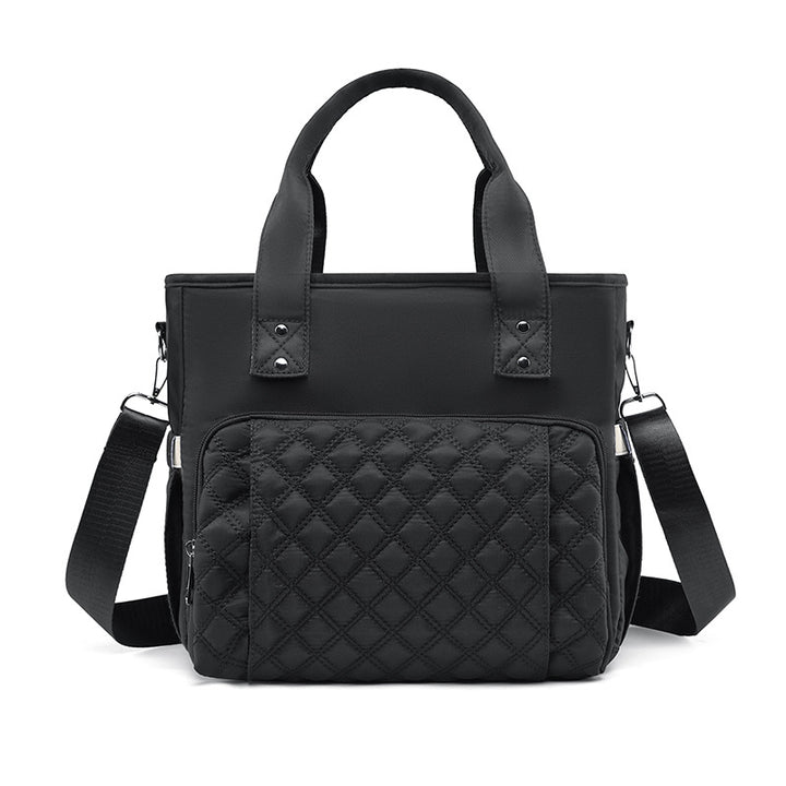 Quilted Multi-Compartment Tote Bag Bowlift