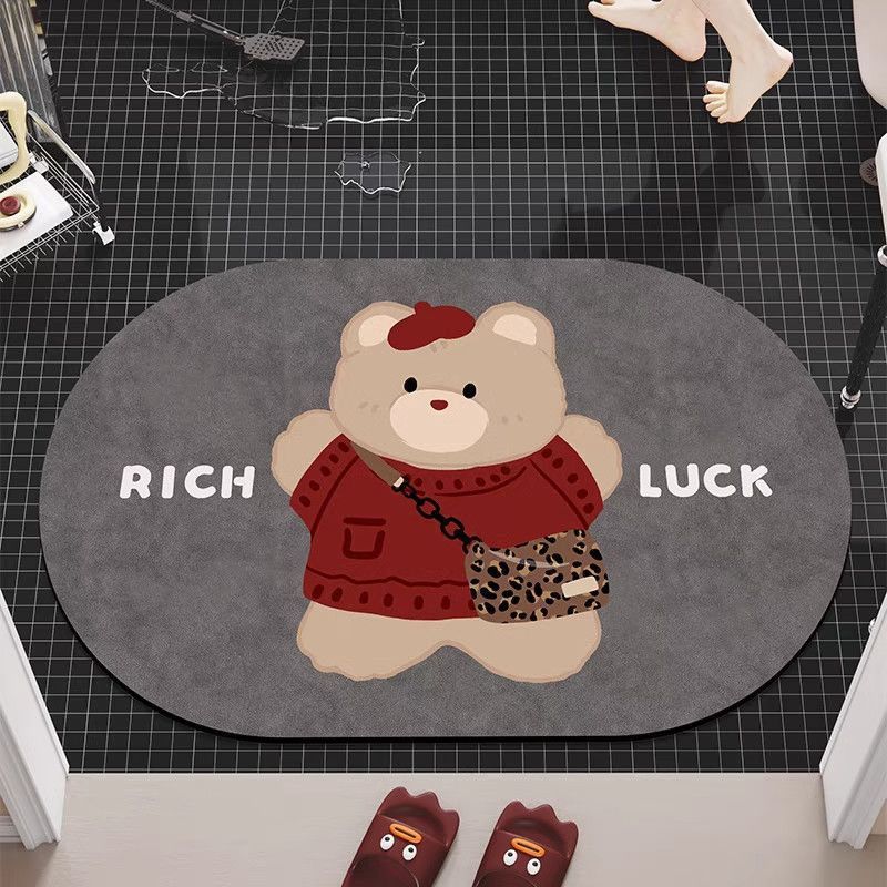 Cute Cartoon Dog-Themed Bath Mat