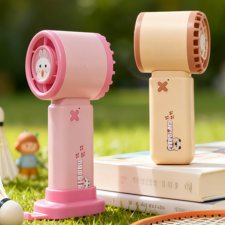 Ladies Portable Hand Fan in Playful Animal Design Bowlift