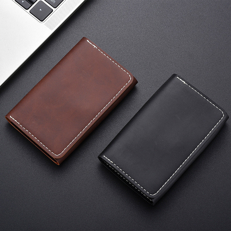 Premium Leather Minimalist Passport Holder Bowlift