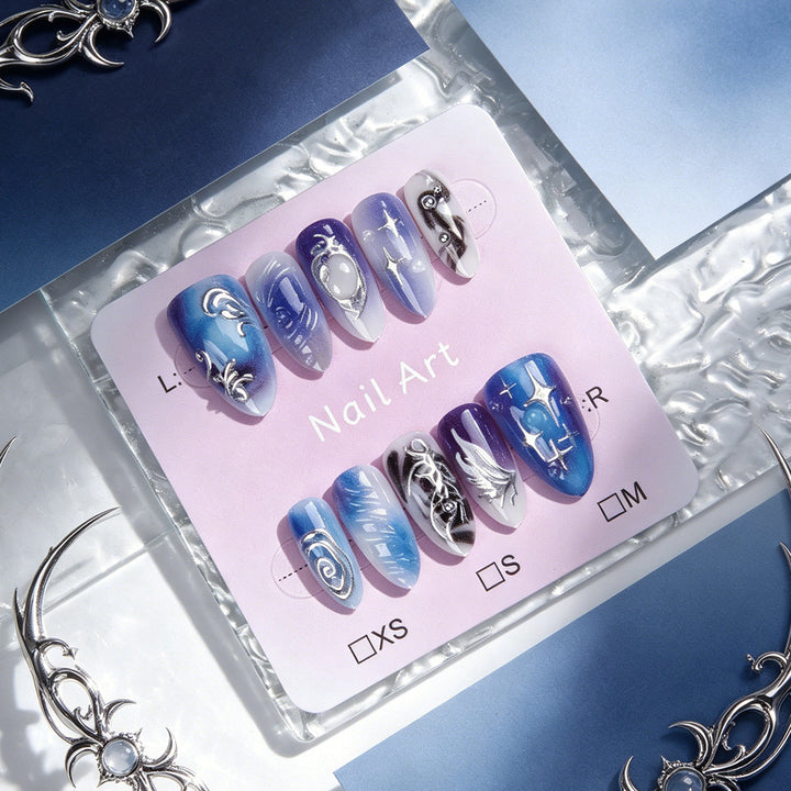 Acrylic Nail Set with Elegant Designs Bowlift