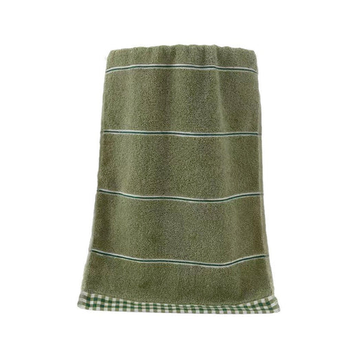 Terry Bath Towel with High-Quality Check Border Bowlift