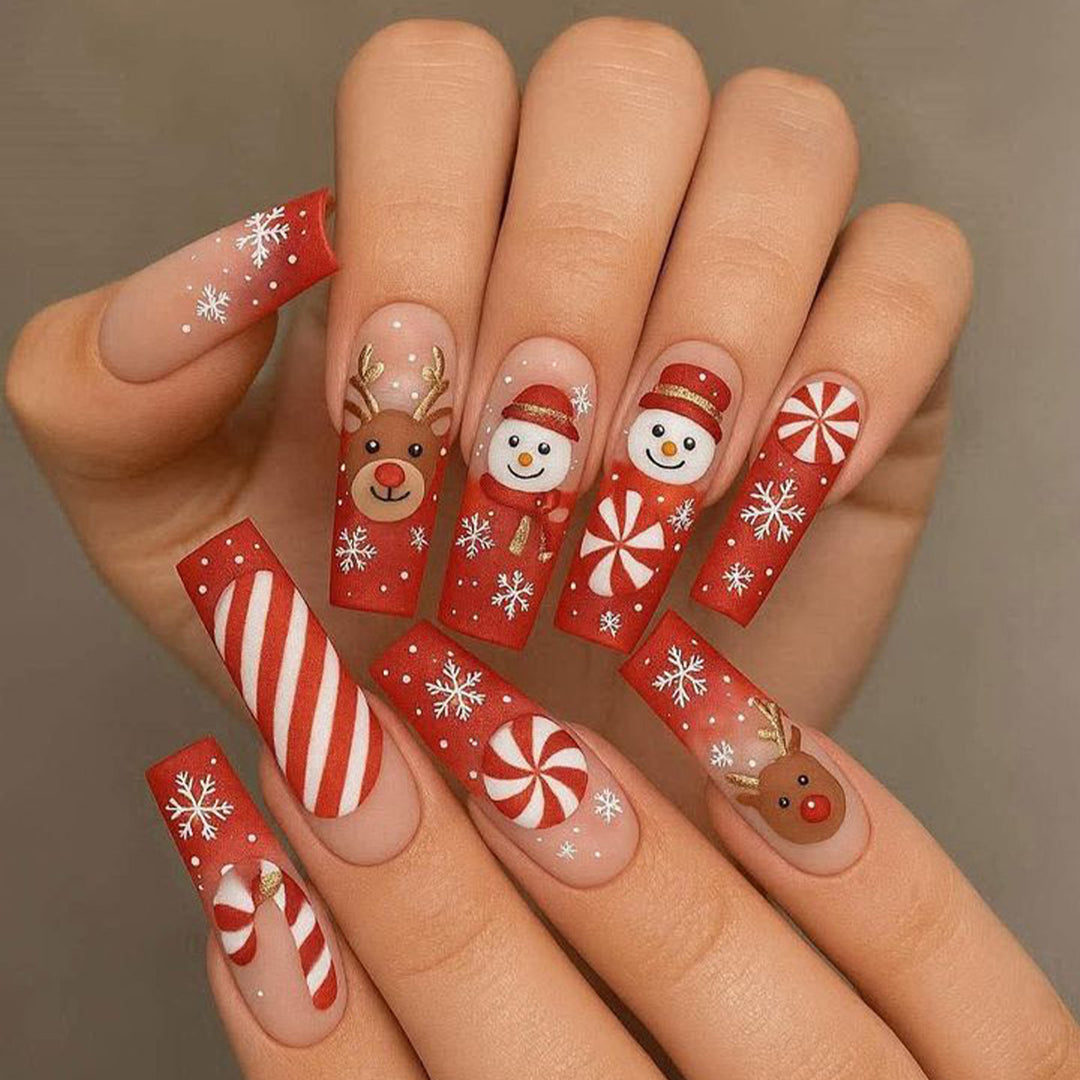 Festive 3D Holiday Nail Art Set Bowlift