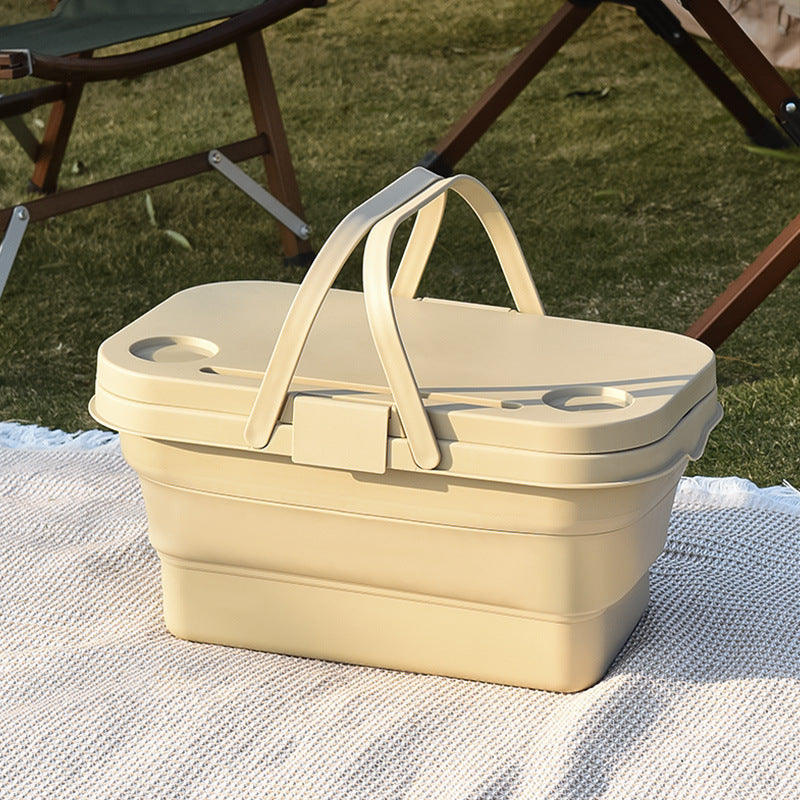 Versatile Outdoor Picnic Storage Basket Bowlift