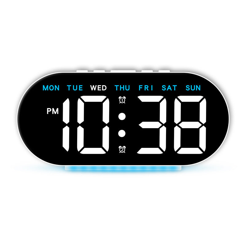 Digital alarm clock with large LED display and multifunctional display Bowlift