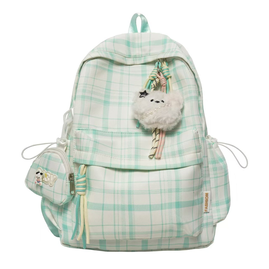 Playful Plaid Design Backpack Bowlift