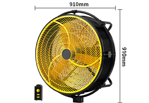 Men's Industrial Wall Fan with Remote Control Bowlift