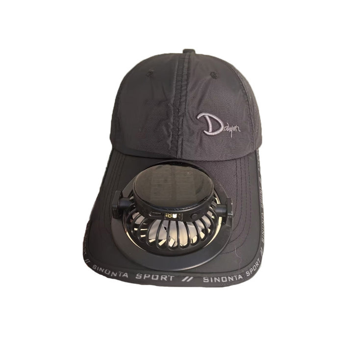 Multifunctional Basketball Cap with Removable Solar Fan and Adjustable Brim Bowlift