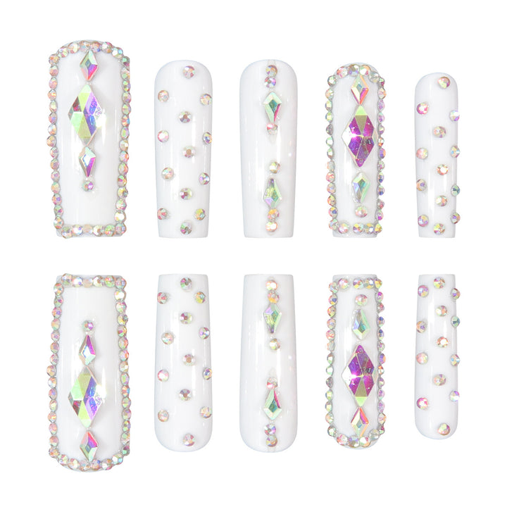 Glamorous Rhinestone-Adorned Stiletto Press-On Nails Bowlift
