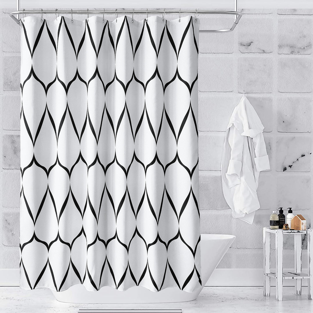 Geometric Pattern Shower Curtain Bowlift