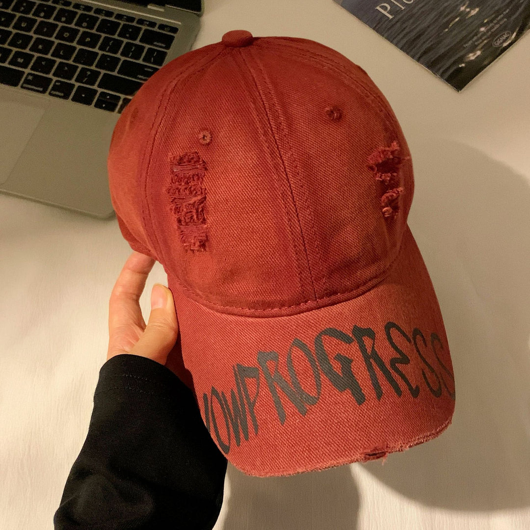 Women's Distressed Cotton Baseball Cap Bowlift 1784188446