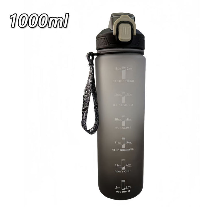 Women's Motivation Water Bottle with Time Markings Bowlift