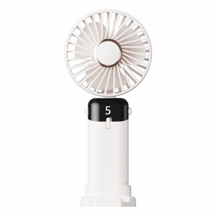 Unisex nan rechargeable portable handheld and desk fan with LED battery indicator Bowlift