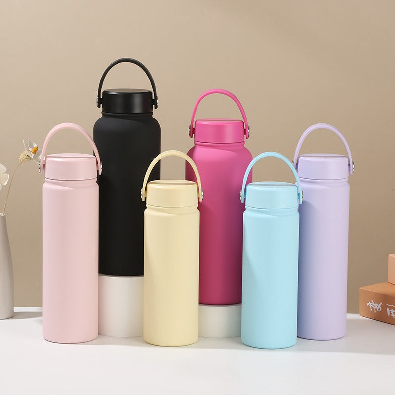 Women's insulated water bottle with ergonomic carrying handle Bowlift