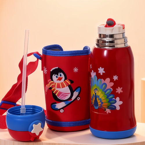 Women's Insulated Drinking Bottle with Colorful Animal Design Bowlift