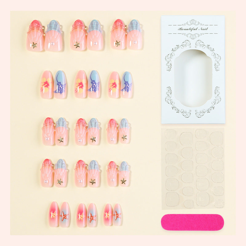 Creative Shell Design Press-On Nail Set Bowlift