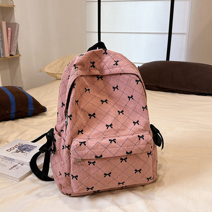 Quilted Bow Detailed Backpack