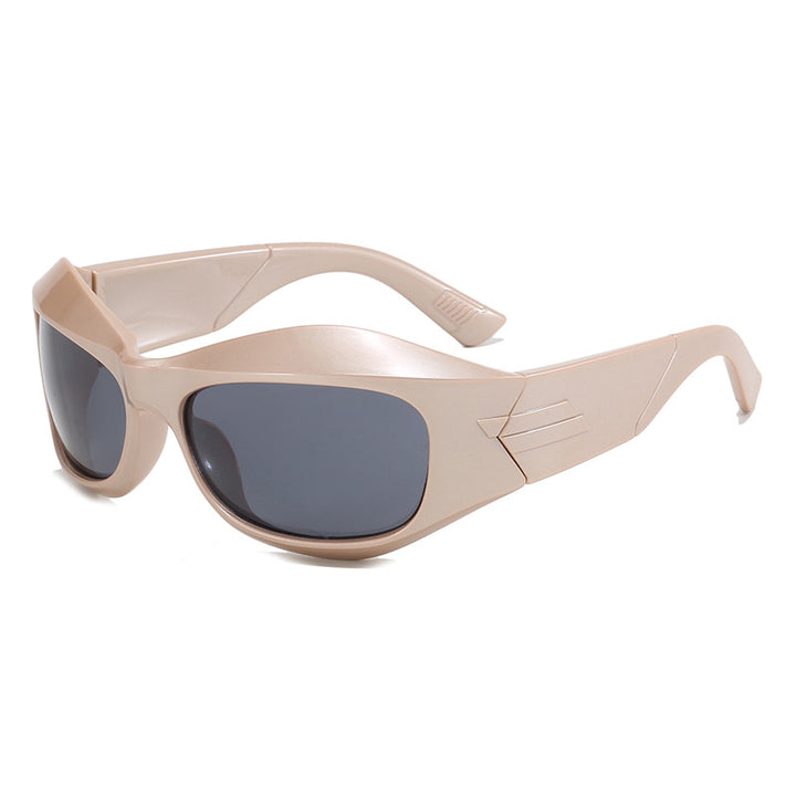 Women Retro Sunglasses in trendy Shield design Bowlift