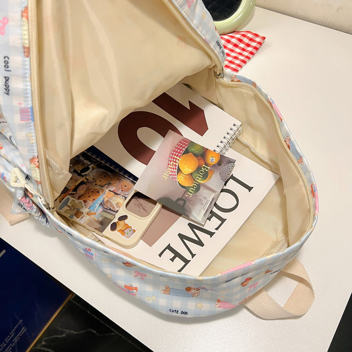 Cute backpack with embroidered cat motif Bowlift