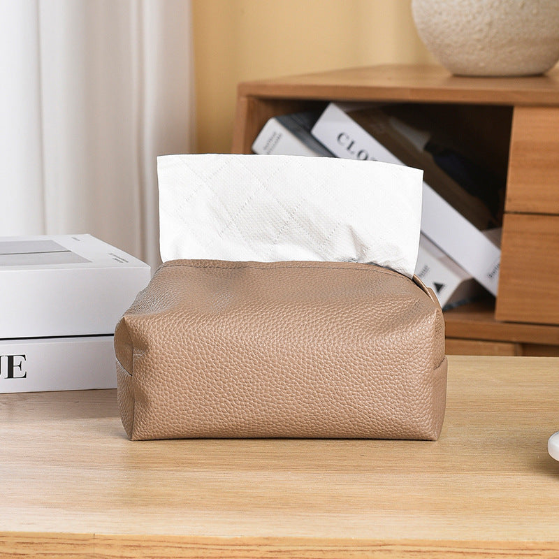 Premium Leather Tissue Box Cover Bowlift