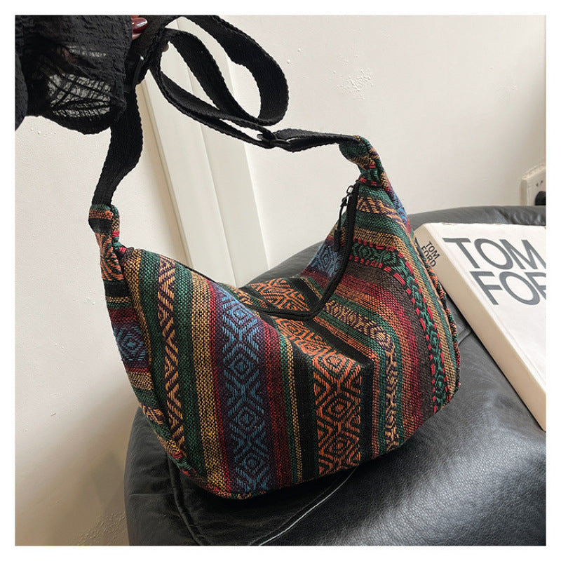 WoBohemian Ethnic Pattern Hobo Bag Bowlift
