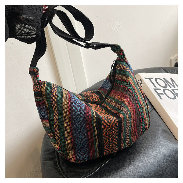 WoBohemian Ethnic Pattern Hobo Bag Bowlift