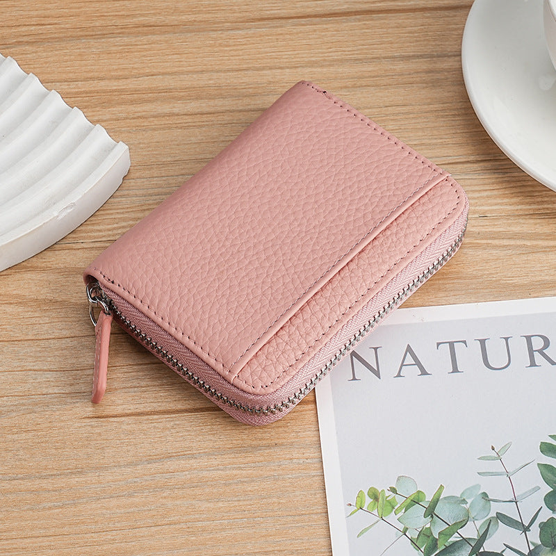 Premium Textured Leather Zip Wallet