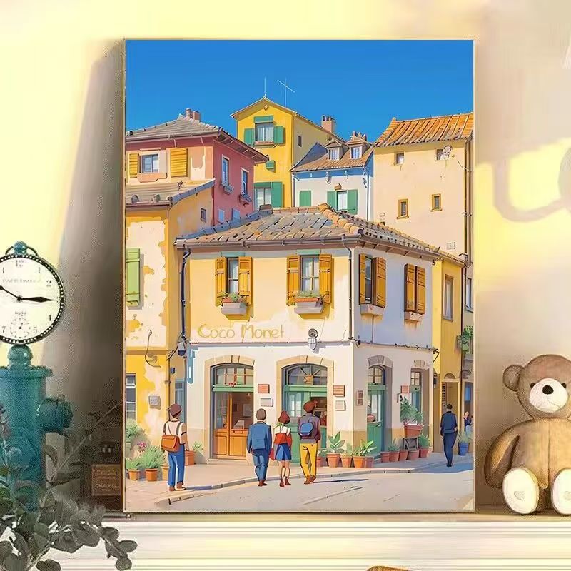 Colorful Urban Landscape Wall Art Bowlift
