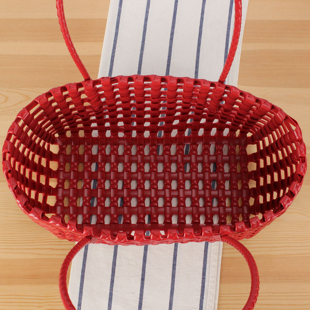 Stylish willow bag with modern grid design Bowlift
