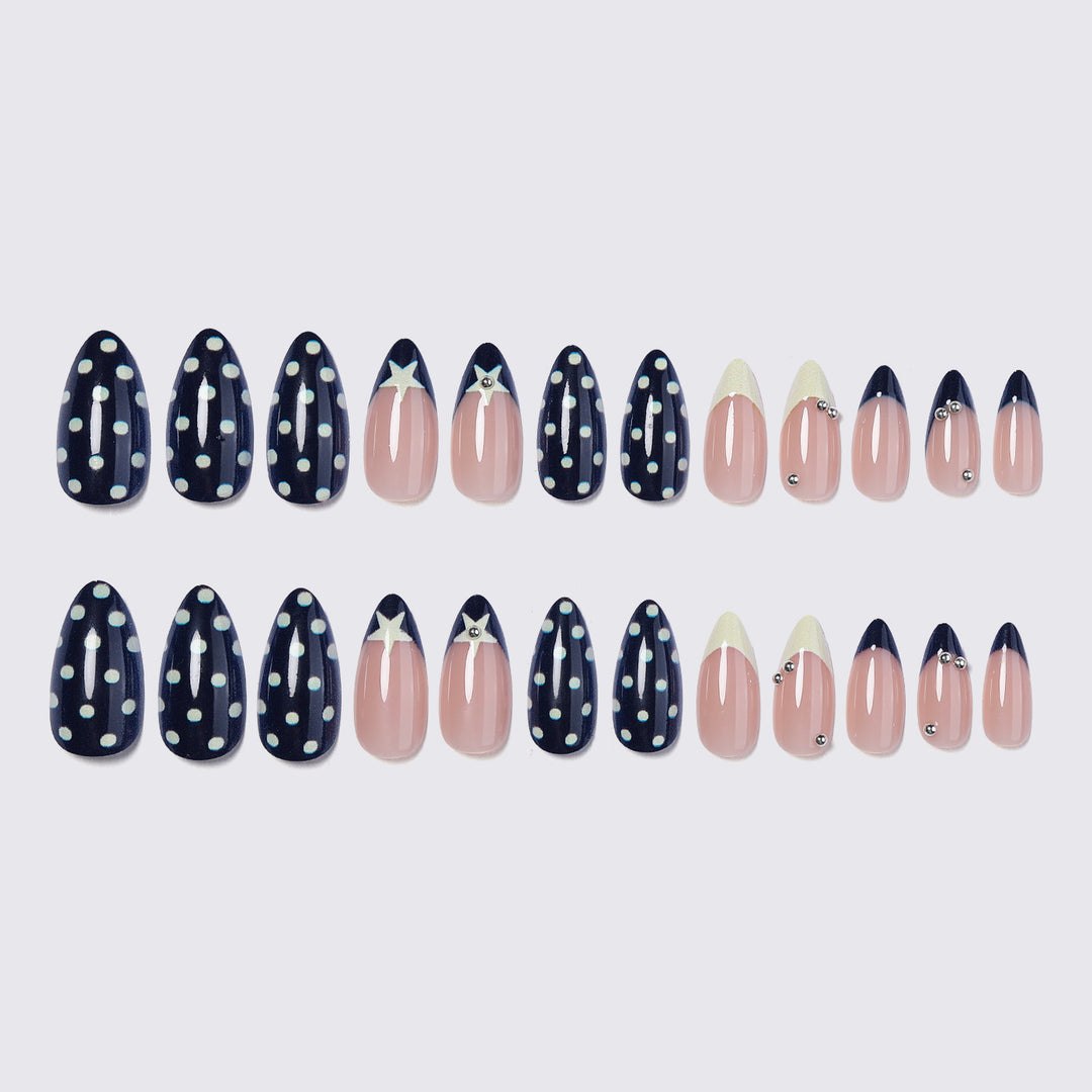 Creative Polka Dot Press-On Nails Set Bowlift