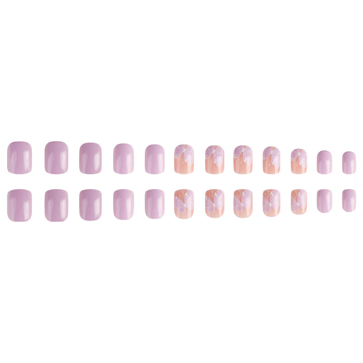 Elegant Floral Gel Nail Art Bowlift