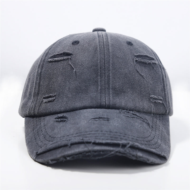 Women's washed baseball cap with destroyed look Bowlift
