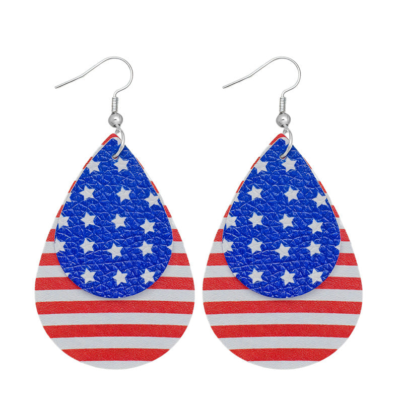 Women's stud earrings wing design enamel with star motif and fine alloy Bowlift