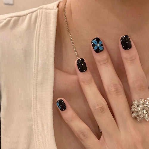 Artificial nails with colorful flower design Bowlift