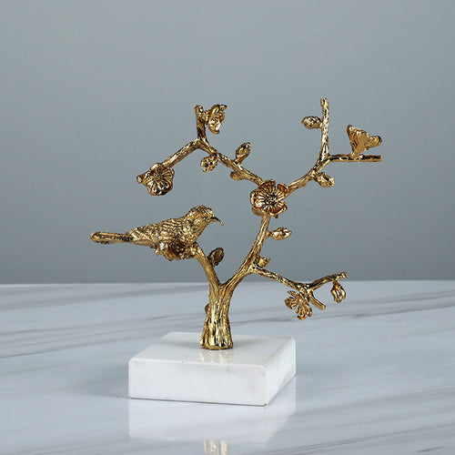 Ornate Bird and Blossom Sculpture