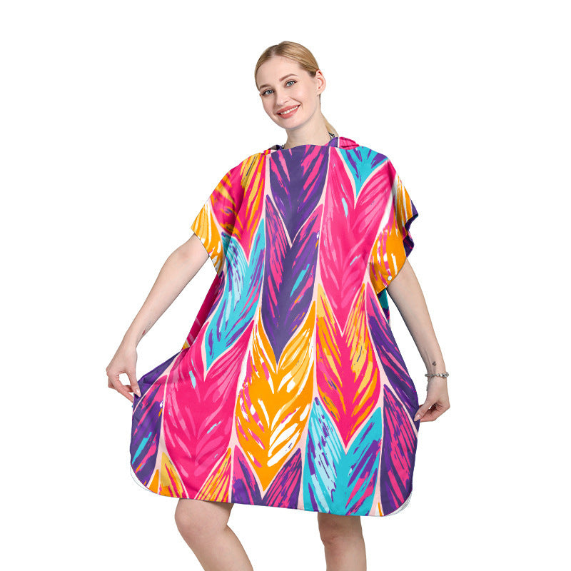 Beach dress with tropical print Bowlift