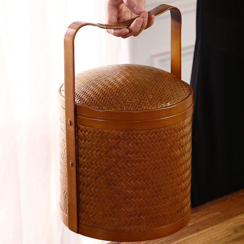 Women Vintage Storage Basket Bowlift